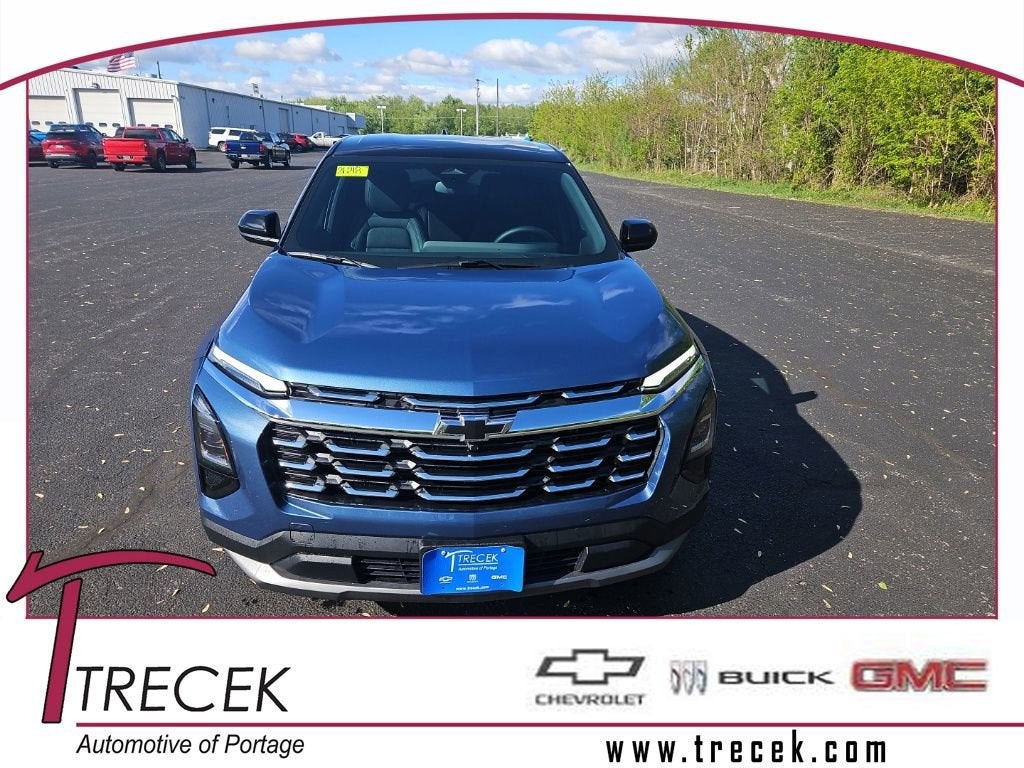 2026 Chevrolet Equinox LT in Lakeshore Blue Metallic — front three-quarter view