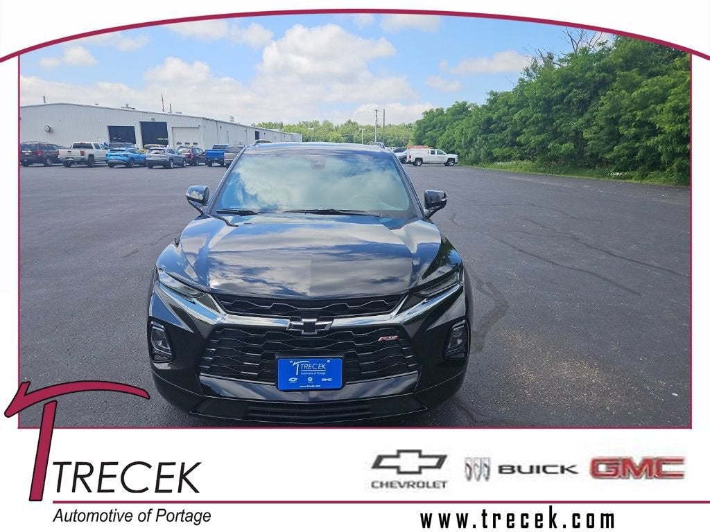 2022 Chevrolet Blazer RS in Black — front three-quarter view