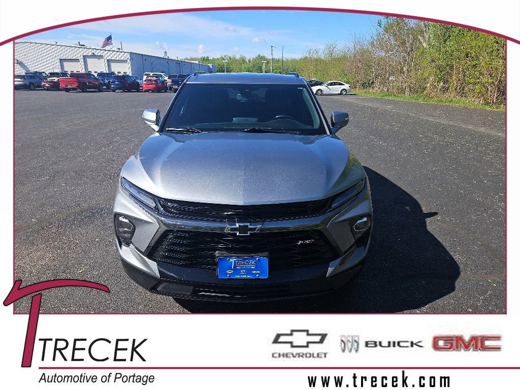 2025 Chevrolet Blazer RS in Sterling Gray Metallic — front three-quarter view